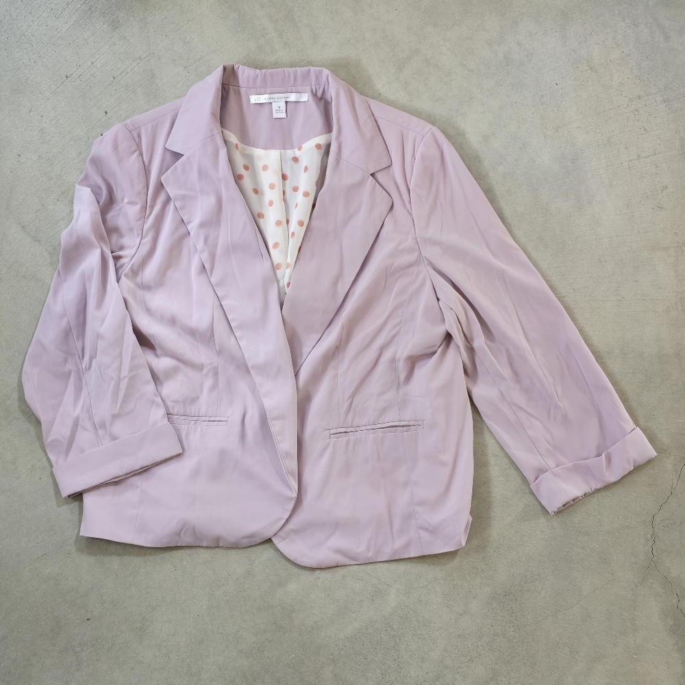 LC Lauren Conrad dusty Pink single breasted Blazer Size 16